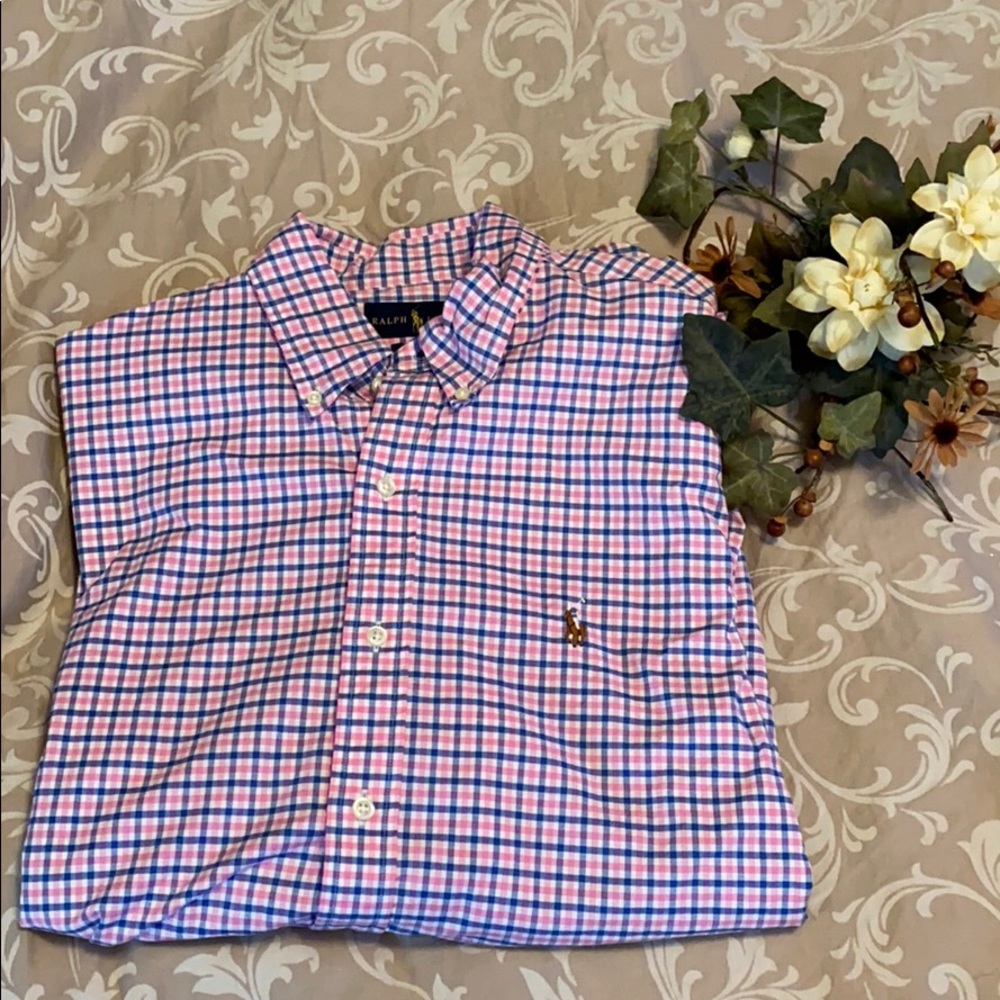 Ralph Lauren Button Down Pink/Blue/White